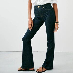 Spanx Shapewear Flare Jeans, Raw Indigo, Petite XL